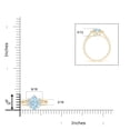 thumbnail image 5 of Angara Natural 1.12 Ct. Aquamarine with Diamond Classic Ring in 14K Yellow Gold for Women (Ring Size: 11.5), 5 of 10