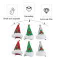 thumbnail image 4 of GOOHOCHY 6 pinzas para el pelo con forma de gorro de Papá Noel para Navidad, bonitas pinzas para el pelo, decoraciones para fiestas, accesorios para el pelo para niños (verde y rojo), 4 of 7