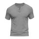 thumbnail image 4 of Usted Es Más Que una Prueba de Puntuación Estilo de Camisa Casual de Color Sólido Botón de Manga Corta Cuello Redondo Blusa, Hombre Casual de Manga Corta Botón Abajo Camisas Suéter, 4 of 6