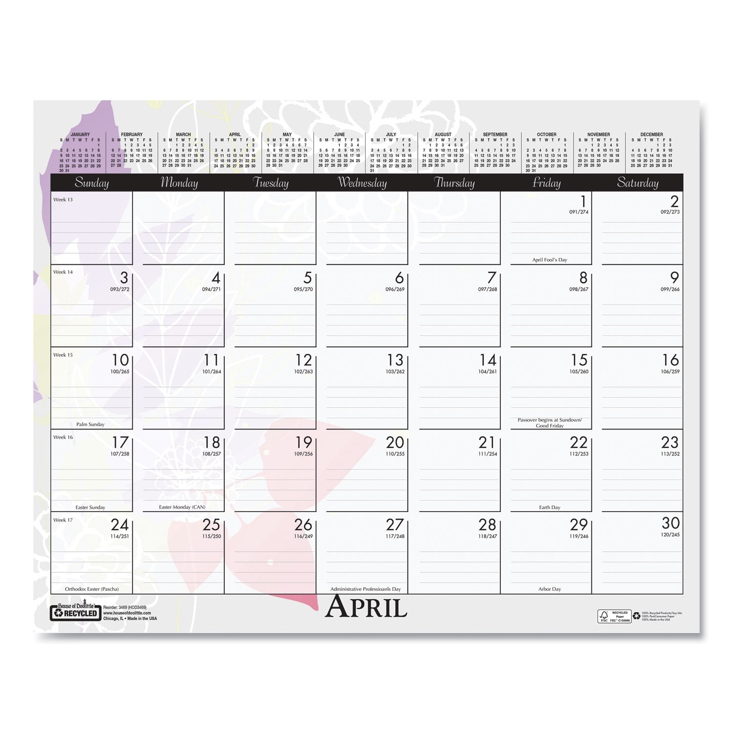 House of Doolittle Doodle Desk Pad Refill, 25 Sheet Pad, 22" x 17"