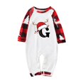 thumbnail image 6 of HJYCHN Suits Christmas Pajamas for Family Family Christmas Pajamas Matching Sets Santa Hat Antler Letter Print Round Neck Long Sleeve Full Length, 6 of 9