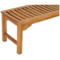 thumbnail image 3 of Teak Wood Santa Monica Backless Outdoor Patio & Garden Bench, 4 foot, 3 of 5