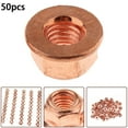 thumbnail image 6 of Kairuite 50PCS Car Exhaust Manifold Lock Nuts Copper Plated M8x1.25 Fit For BMW, 6 of 8