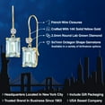 thumbnail image 2 of Gem Stone King 14K Yellow Gold Sky Blue Simulated Aquamarine and Lab Grown Diamond Earrings for Women | 4.73 Cttw | Gemstone March Birthstone | Octagon 9X7MM, 2 of 6