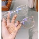 thumbnail image 2 of Las Gafas De Moda Redondas Para Mujeres De Los Hombres De La Cara Grande Era Delgada Luz Plana Transparente Retro Salvaje Marco De Se Puede Equipar Con Miopía Anteojos, 2 of 4