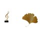 thumbnail image 1 of Figura decorativa de escritorio con forma de nota musical y hojas de ginkgo, ideal para decorar la pared o el hogar. Fabricada en material forjado. Pe, 1 of 8