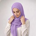 thumbnail image 6 of Karight Womens Chiffon Hijab Scarf Lightweight Solid Color Breathable Sheer Head Wrap, 6 of 6