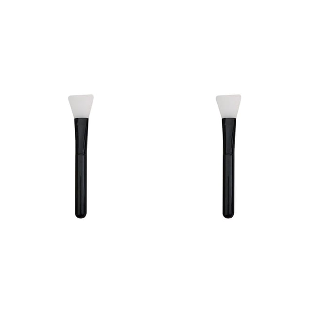 Vogacara Cepillo de barro facial de silicona Cabeza Aplicador de mezcla de cosméticos faciales Herramienta de belleza de barra de fruta verde 2piezas