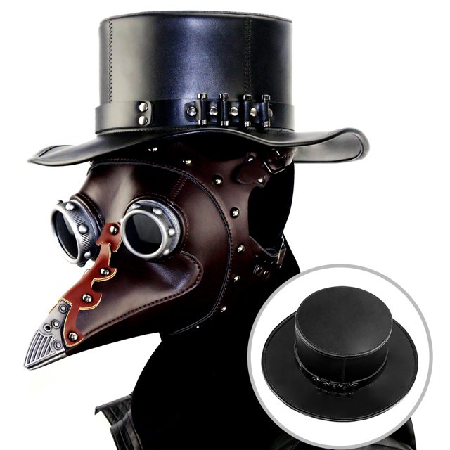 Sombrero mágico neutral de médico de la peste punk europeo y americano para Halloween, adorno para caballero, accesorios de baile para mujer