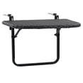 thumbnail image 4 of CorLiving Parksville Resin Wicker and Steel Outdoor Foldable Balcony Table, Black, 4 of 10