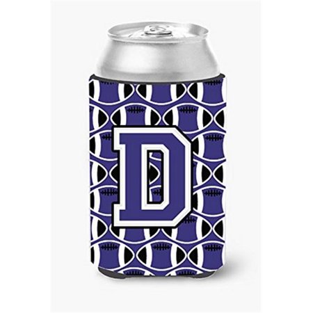 

Letter D Football Purple & White Can or Bottle Hugger