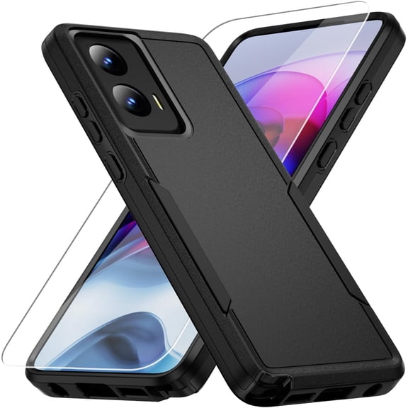 HCTian for Moto G Stylus 5G 2024 Case,with Screen Protector[Military Grade Drop Tested] Heavy-Duty Tough Rugged Shockproof Protective Case for Motorola G Stylus 5G 2024
