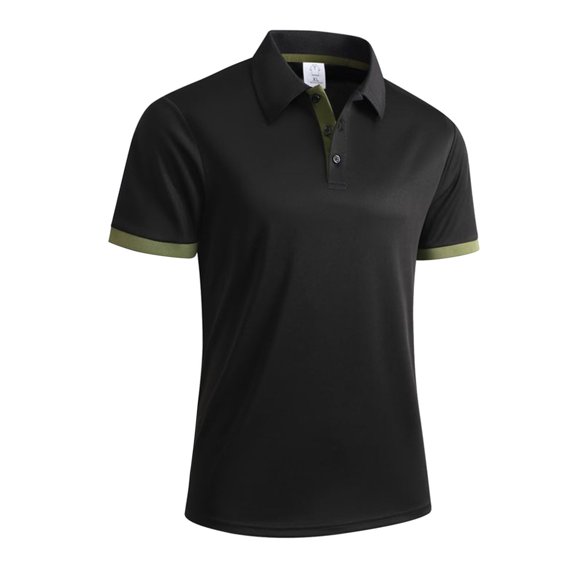XDZJLR Polo T Shirts For Men Short Sleeve Classic Collar Casual Breathable Knit Blend Button Closure Tops Mens Casual Shirts S-2Xl