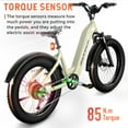 thumbnail image 6 of HOVSCO HovAlpha 26" Fat Tire Electric Bike, 750W Electric Mountain Bike for Adults, 48V/20AH Samsung/LG Battery, APP Control, UL2849, Champagne, 6 of 7