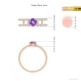 thumbnail image 5 of ANGARA Natural Amethyst Parallel Split Shank Ring with Accents in 14K Rose Gold for Women (Size-5mm) | February Birthstone, Birthday, Anniversary, Jewelry Gift for Women | Natural Amethyst Ring, 5 of 9