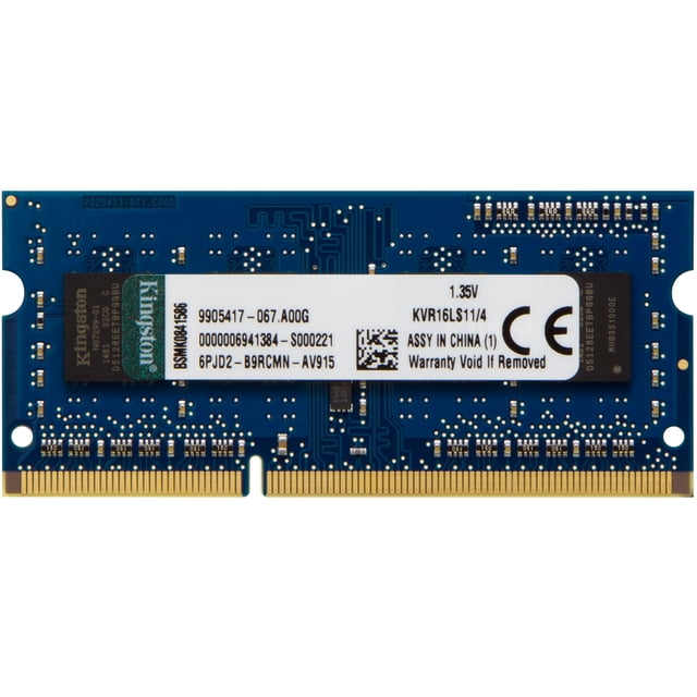 Memoria RAM Kingston DDR3L 4GB 1600MHz 1.35V Laptop KVR16LS11/4