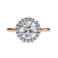 thumbnail image 2 of AFFY Halo Solitaire Engagement Ring for Women, 1.70 Carat (ctw) Round Cut Lab Grown Diamond Ring In 10K Solid Rose Gold F-G, VS-SI Quality Gifts For Her Ring Size-7.5, 2 of 7