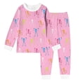 thumbnail image 3 of BOOMNY Halloween Girls 2 Peice Pajamas Sets Hallowmas Skeleton Graphic Long Sleeve Sleepwear Tops Pants Pjs Set for Kids Cozy Loungewear Homewear, 3 of 3