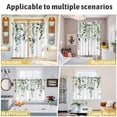 thumbnail image 6 of Eucalyptus Leaves Kitchen Curtains 84 Inch Length, Watercolor Weeping Teal Botanical Grommet Top Bedroom Living Room Curtains, Light Filtering Cafe Curtain Drapes 2 Panels Set 84''x84'', 6 of 9