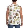 thumbnail image 4 of Daiia Donut Sloth Printed Men's Tank Tops,Casual Soft Sleeveless Gym Muscle Shirts Bodybuilding Tee-Large, 4 of 8