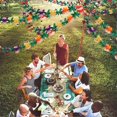 thumbnail image 5 of 2PCS Paper Garland Decorations, Hibiscus Garland Tissue Flower Banner Tropical Paper Flowers Luau Party Decorations, 5 of 5