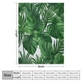 thumbnail image 4 of FUMJ Tropical Leaves Throw Blanket Palm Leaf Pattern Plush Blanket for Sofa Couch Kids Botanical Nature Sherpa Blanket Breathable Leaf Branches Warm Fuzzy Blanket Room Decor Throw, 4 of 6