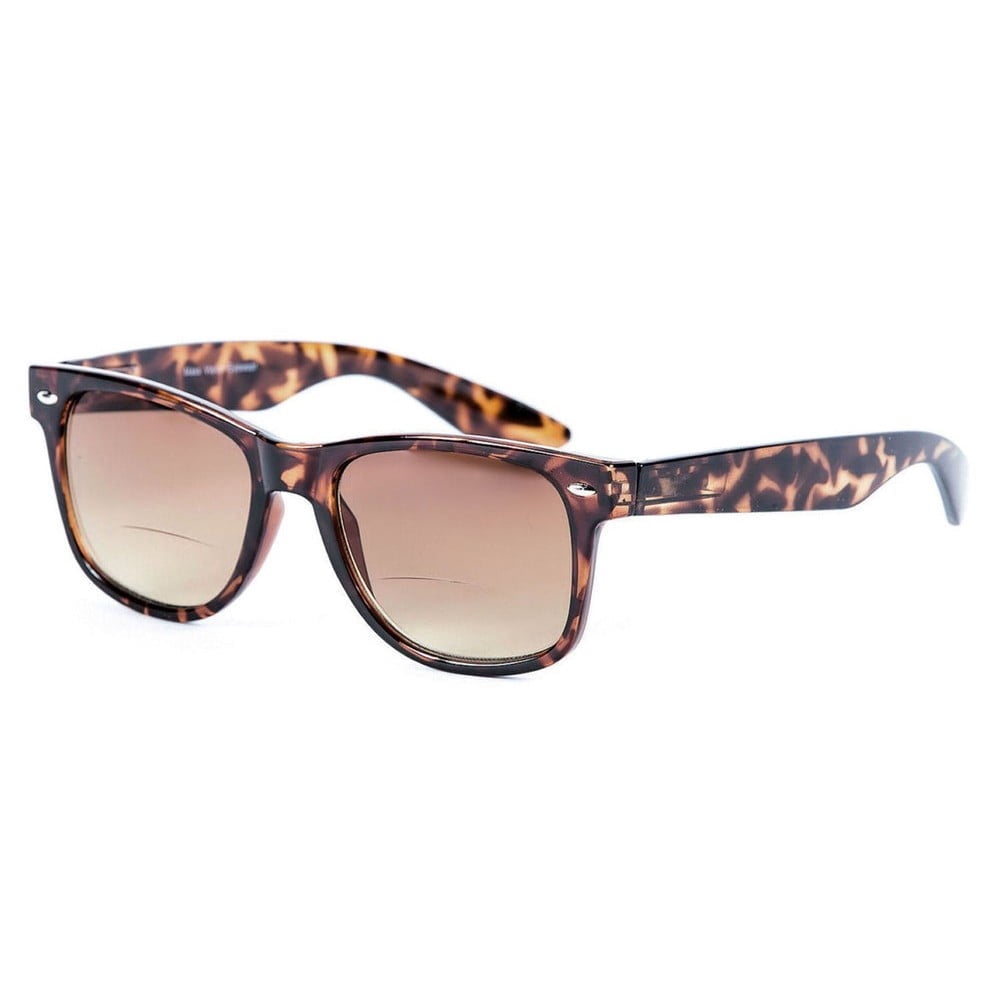 "Lovin Rays" Classic Polarized Nearly Invisible Line Bifocal Sunglasses - Tortoise - 2.00