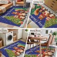 thumbnail image 5 of 3'x5' Area Rugs, Blue Squirrels Christmas Indoor Outdoor Area Rug for Living Room Bedroom, Xmas Tree Winter Snowflake Washable Bathroom Rugs Kitchen Floor Carpet Mats Home Decor Aesthetic, 5 of 8