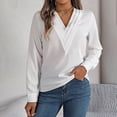 thumbnail image 2 of fheaev Blouses For Women V-Neck Loose Long Sleeve T Shirts Tunic Tops Basic Tee Pullover Sweater Dressy Casual Tops Blouses Fashion Clothes 2024, 2 of 3