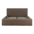 thumbnail image 2 of Pemberly Row Contemporary Fabric King Bed with Plywood Frame in Brown, 2 of 7