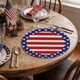 thumbnail image 1 of Linnome Heat Resistant Placemat 14.17 Inch Round Polyester for Independence Day Table Decoration Multicolor, 1 of 6