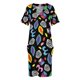 thumbnail image 4 of Mono de los 80 (estampado más grande) Vestido holgado con bolsillos Vestidos de novia de verano para mujer, 4 of 7