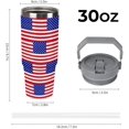 thumbnail image 2 of U.S. Flag Cute 30 Oz Tumbler with Handle Large Insulated Cup Stainless Steel Mug Gifts for Women Men, 2 of 6