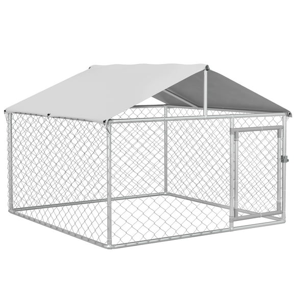PawHut 6.6' x 6.6' x 4.9' Covered Dog Kennel for Small Medium Dogs