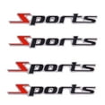 thumbnail image 1 of 4 Pcs Black Red Metal Sports Letters Car Badge Sticker Emblem Decor, 1 of 8