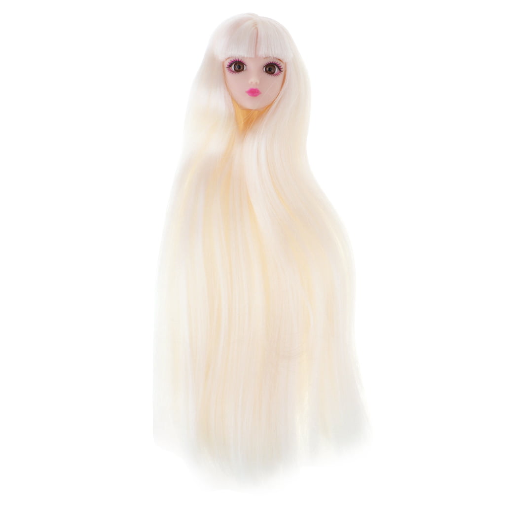 1/6 BJD Female Doll Plastic No Makeup Head Sculpt without Eyes DIY Parts 