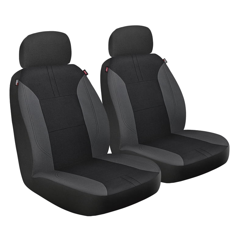 Genuine Dickies Repreve Front Seat Covers, Black & Gray photo 1
