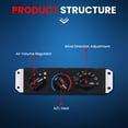 thumbnail image 4 of MOCA AUTOPARTS HS-373 A/C & Heater Control Panel with Blower Motor Switch Fit for 1999-2006 Jeep Wrangler, 4 of 9