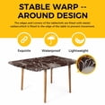 thumbnail image 4 of Brown Flowers Table Cloths for 6 Foot Rectangle Tables, Spring Floral Botanical Modern Art Patio Waterproof Elastic Fitted Tablecloths, Washable Rectangular Table Cover for Camping, 4 of 8