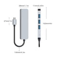 thumbnail image 4 of Tipo C HUB USB HDMI-Compatible con HDMI Adaptador de video Convertidor de oficina Alquiler de aleación de aluminio 4-IN-1 Mobile Dry Disk Docking Station sidaley  EL005673-00B, 4 of 7