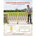 thumbnail image 3 of KFFKFF Double Expandable Barricades, 18FT Industrial Safety Barriers, Adjustable Mobile Barricade with Locking Wheels, Portable Folding Security Gate Metal Traffic Fence for Driveways, Warehouses, 3 of 9