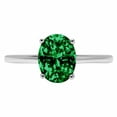 thumbnail image 7 of Solitaire Engagement Ring for Women - 2.5ct Simulated Emerald in 14K White Gold Promise Ring, 7 of 7