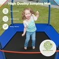 thumbnail image 5 of Topbuy 7ft Kids Trampoline Round Bounce Jumping Bed with Safety Enclosure Net Blue, 5 of 9