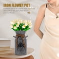 thumbnail image 4 of MasteelfCA Flower Arrangement Bucket Decor Balcony Desktop Decorative Iron Flower Bucket, 4 of 9