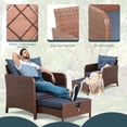 thumbnail image 5 of PAOLFOX 5 Piece Patio Wicker Furniture Set with Ottomans,Dark Blue, 5 of 8
