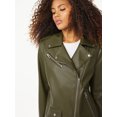 thumbnail image 4 of Scoop Women's Faux Leather Moto Jacket, 4 of 5