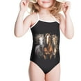thumbnail image 6 of FOR U DESIGNS Cool Horse Sleeveless Swimsuit One Piece Size 5-6 Years Elastic Quick Dry Black Halter Bathing Suit Toddler Girls One Piece Swimwear, 6 of 6