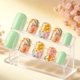 thumbnail image 3 of HPYFOI Uñas postizas adhesivas verde menta de 24 piezas con diseño floral, 3 of 7