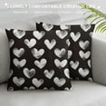 thumbnail image 3 of PHYHOO Valentine's Day Throw Pillow Covers, Valentine Heart Stripes p.s. Wedding Cushion Case Decoration for Sofa Couch, 3 of 5