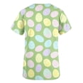 thumbnail image 3 of Fmbrln Easter Scrubs Tops for Women Plus Size Short Sleeve V Neck Nursing Uniform with Pockets Fashion Easter Cute Bunny Funny Egg Print Workwear, 3 of 5
